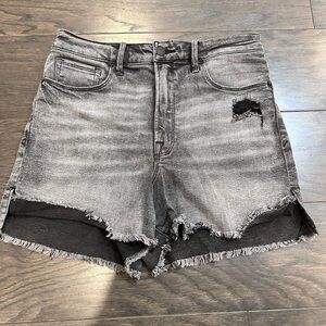 Good American Black Denim Jean Shorts